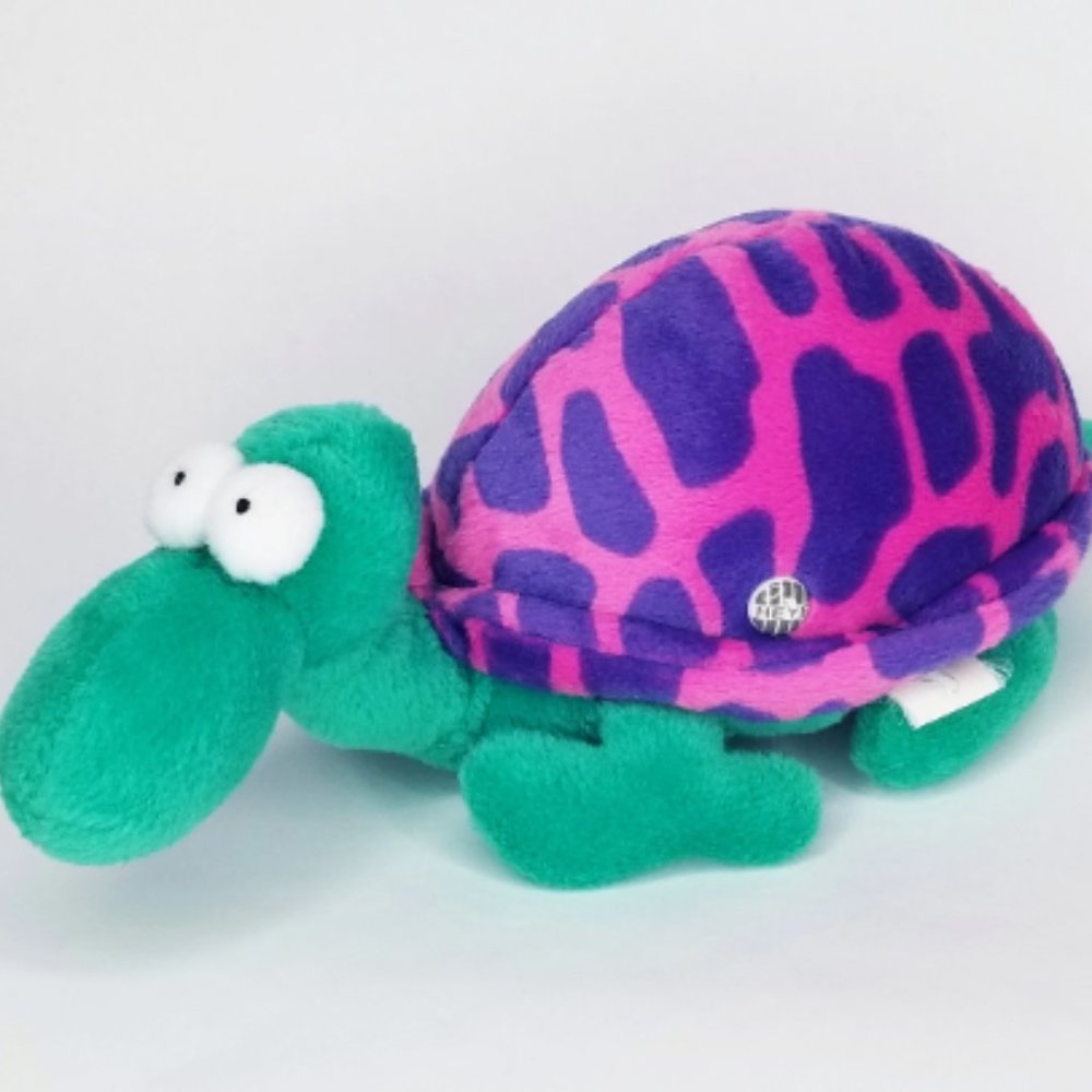 Rare 1995 HEYE Funny Turtle Plush German Oli Verlag Stuffed Animal